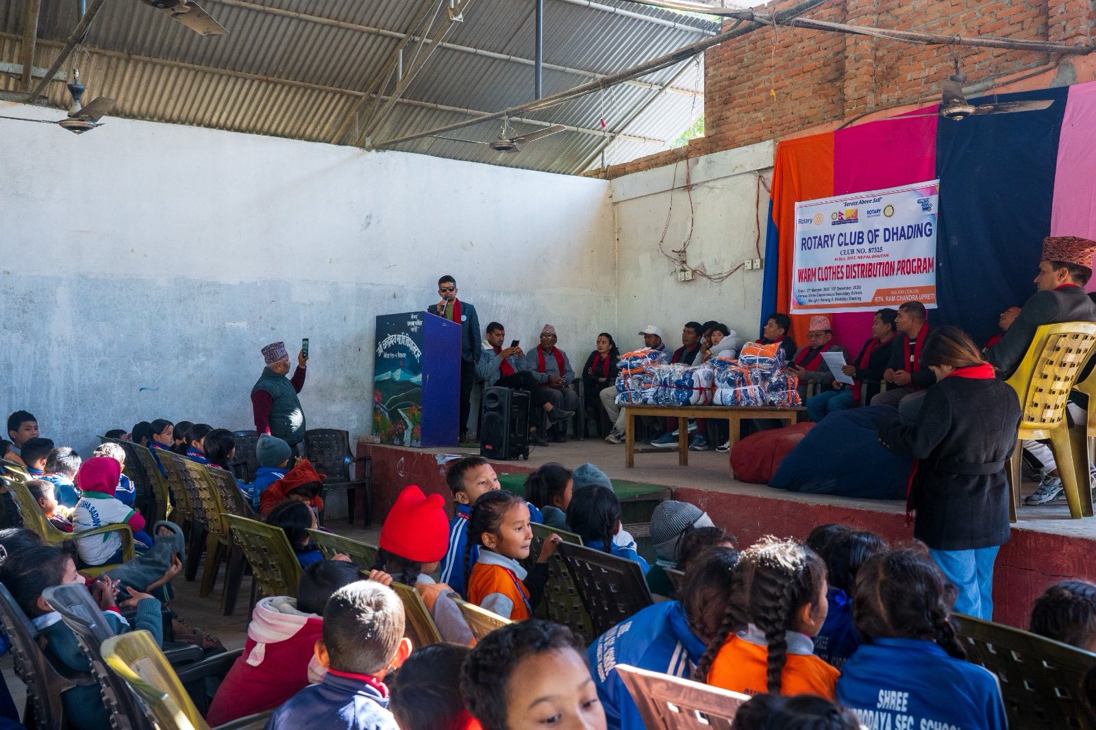 Warm clothes distribution  to 169 students