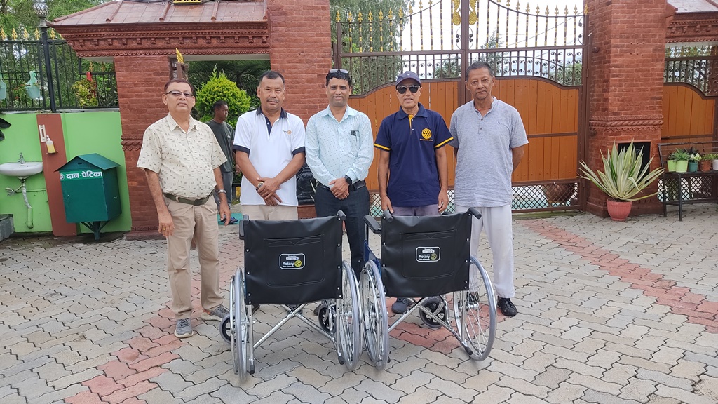 1st August 2025 - Rotary Club distributes wheelchairs
