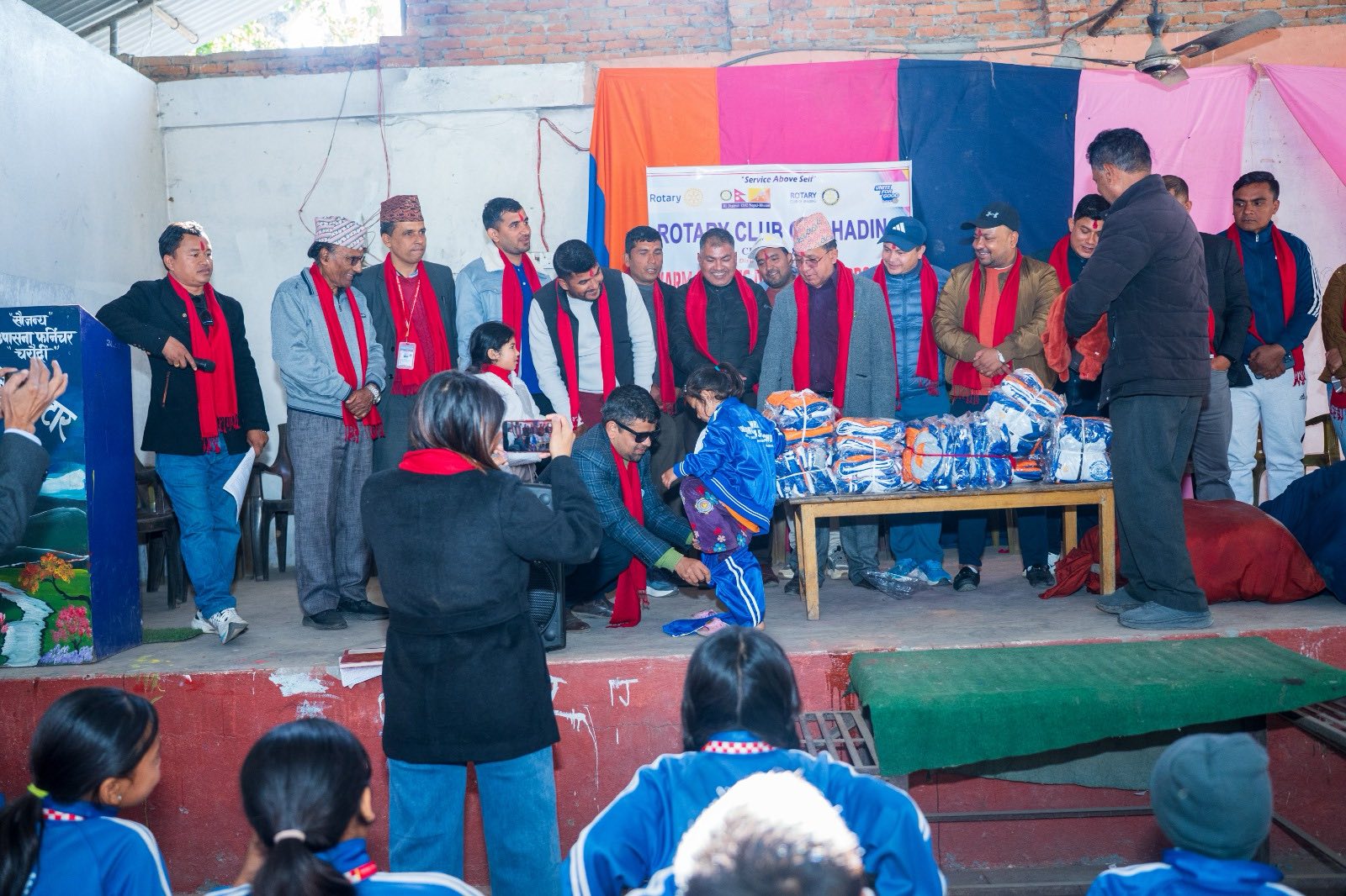 Warm clothes distribution  to 169 students