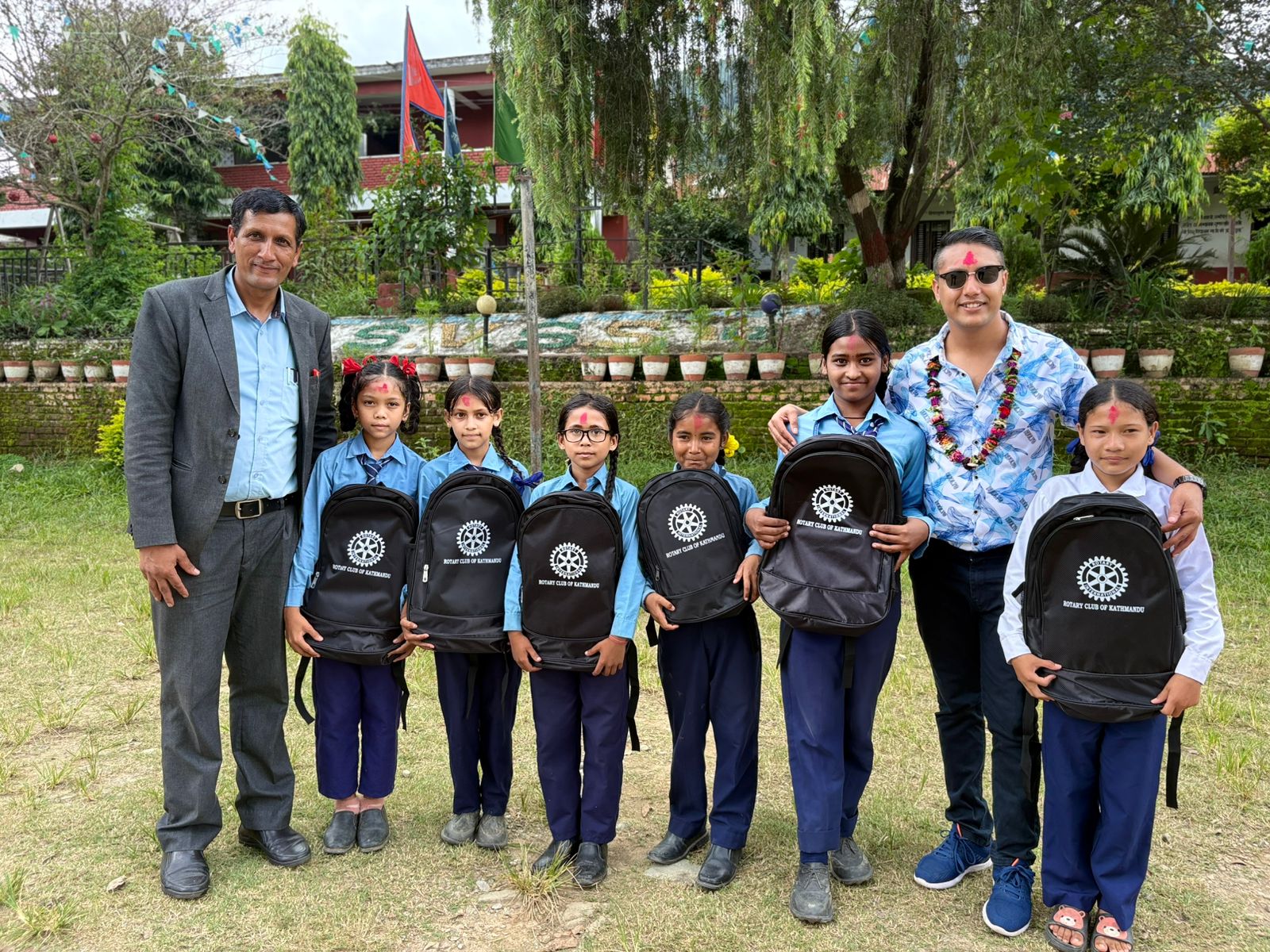 Rotary Club of Kathmandu Promotes School Attendance Through Project Jhola in Lamjung