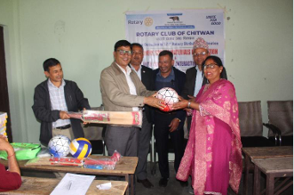 Stationery & Sports Materials Distribution with Community Interaction Program