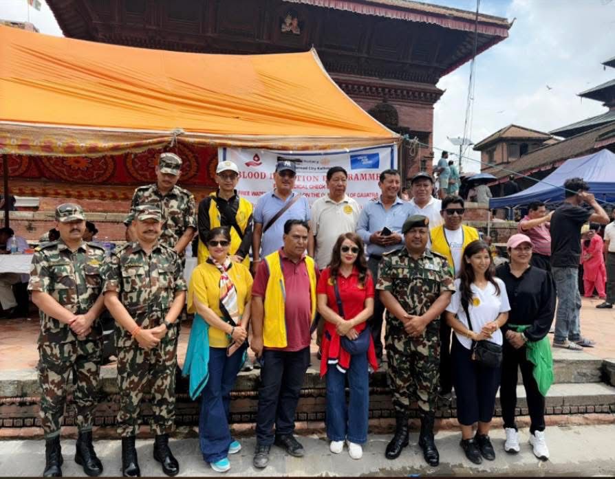 Blood Donation, free Medical Health Checkup and the free water distribution on Gaijatra