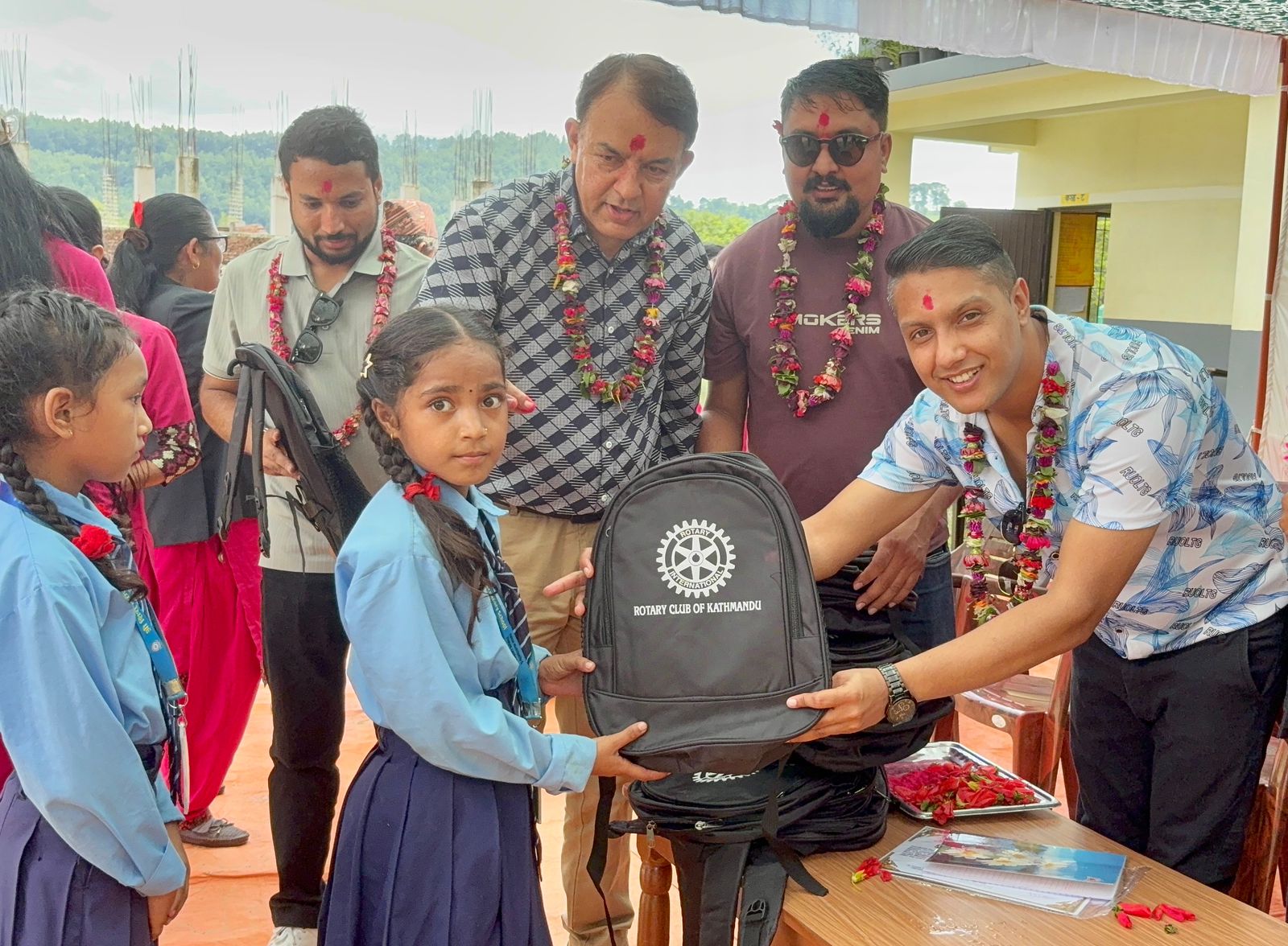 Rotary Club of Kathmandu Promotes School Attendance Through Project Jhola in Lamjung